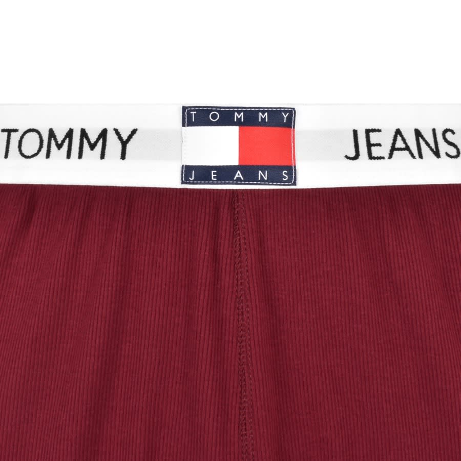 Image number 3 for Tommy Jeans Rib Loungewear Joggers Red