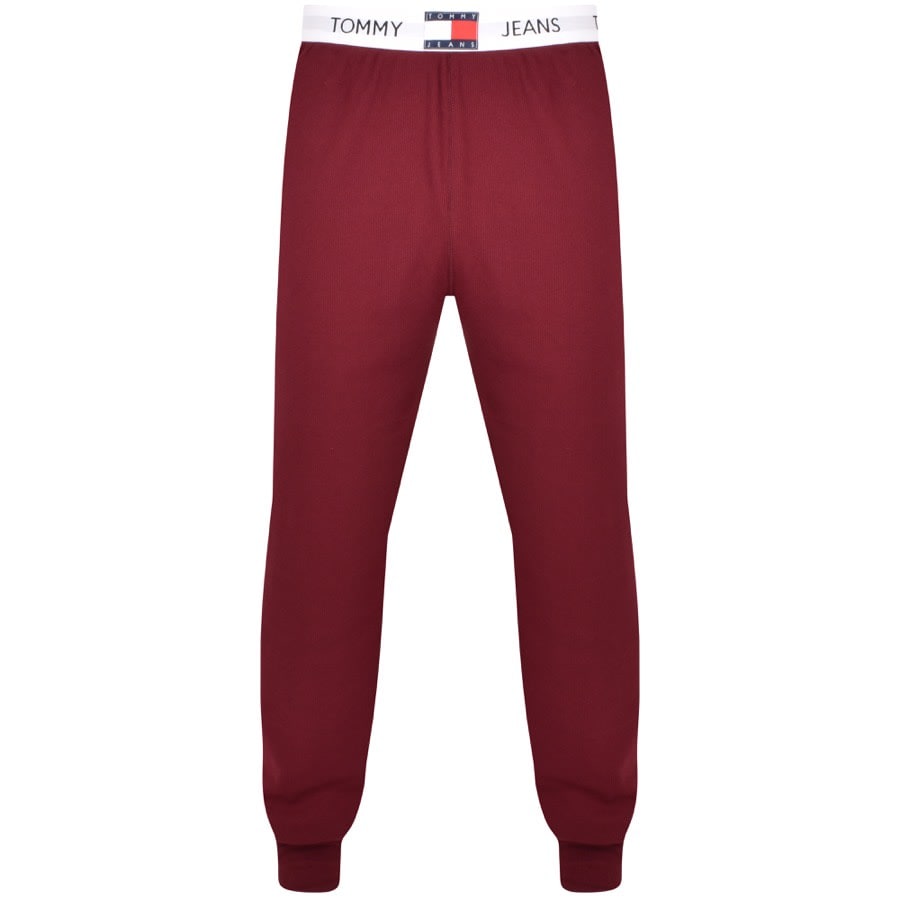 Image number 1 for Tommy Jeans Rib Loungewear Joggers Red