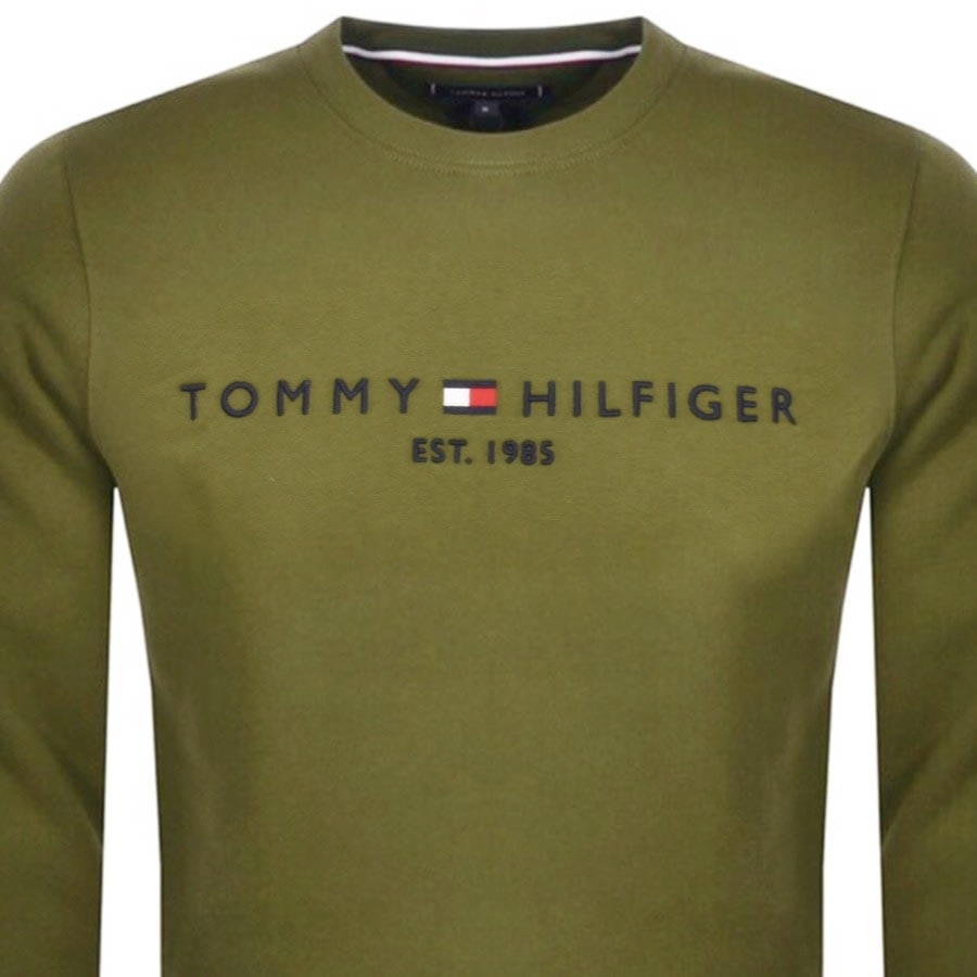 Image number 2 for Tommy Hilfiger Logo Sweatshirt Green