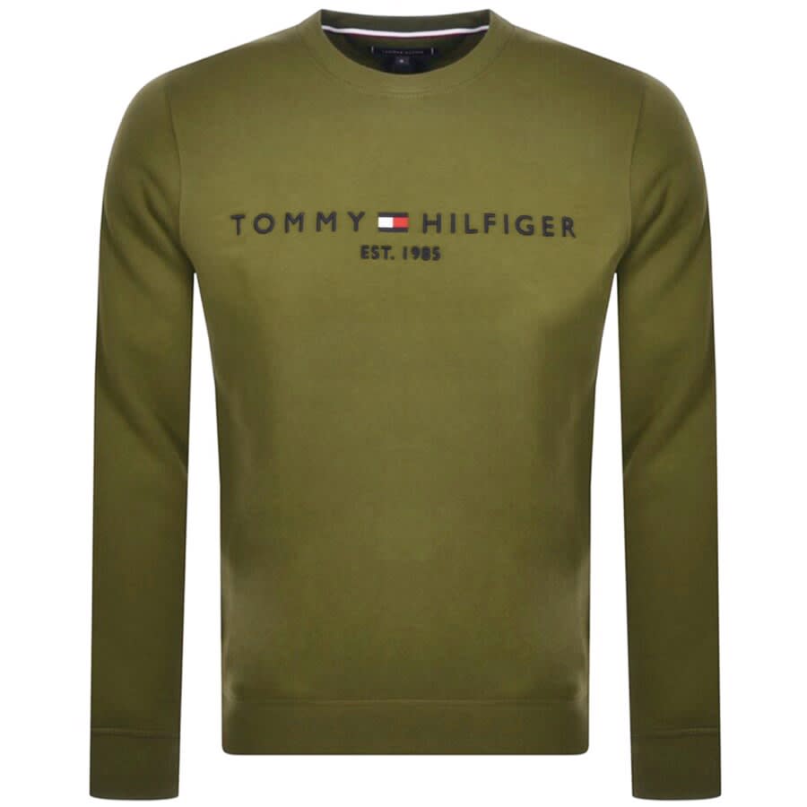 Image number 1 for Tommy Hilfiger Logo Sweatshirt Green