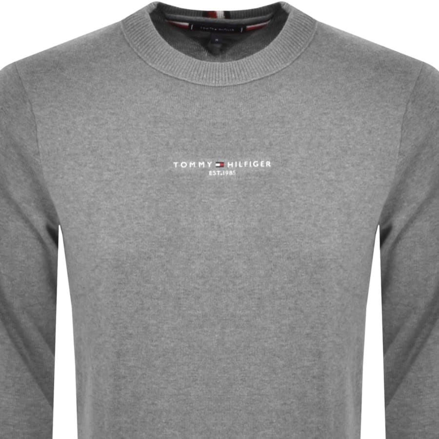 Image number 2 for Tommy Hilfiger Logo Sweatshirt Grey