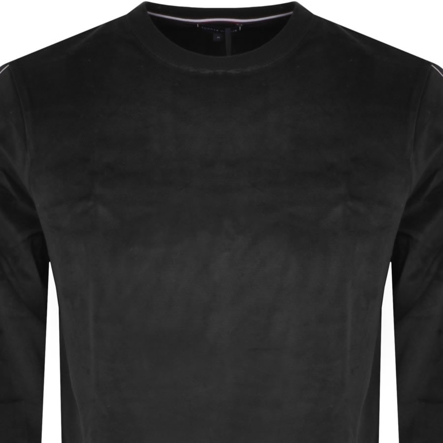 Image number 2 for Tommy Hilfiger Velour Sweatshirt Black