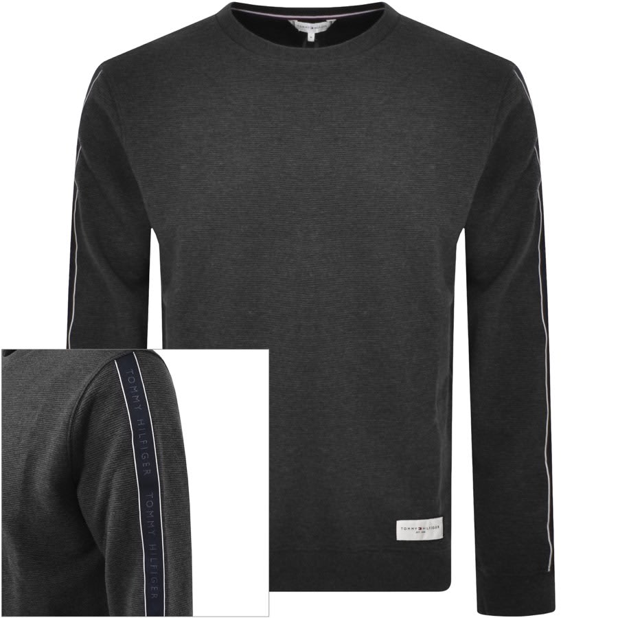 Image number 1 for Tommy Hilfiger Lounge Taped Sweatshirt Grey