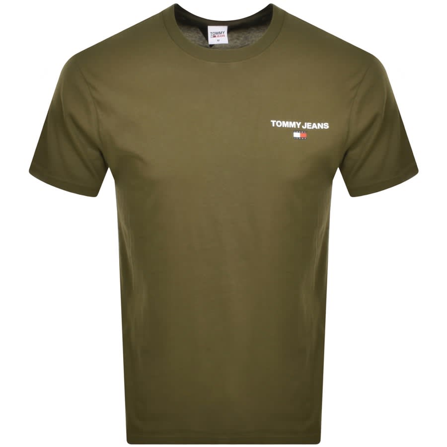 Image number 2 for Tommy Jeans Logo T Shirt Green