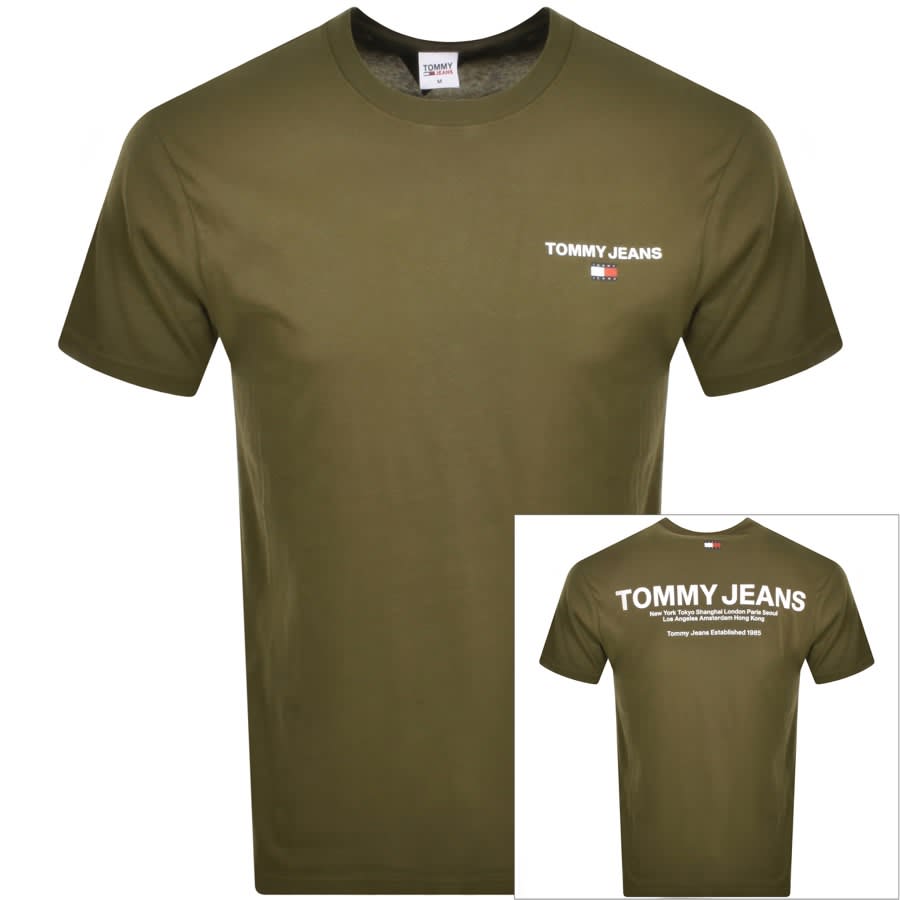 Image number 1 for Tommy Jeans Logo T Shirt Green