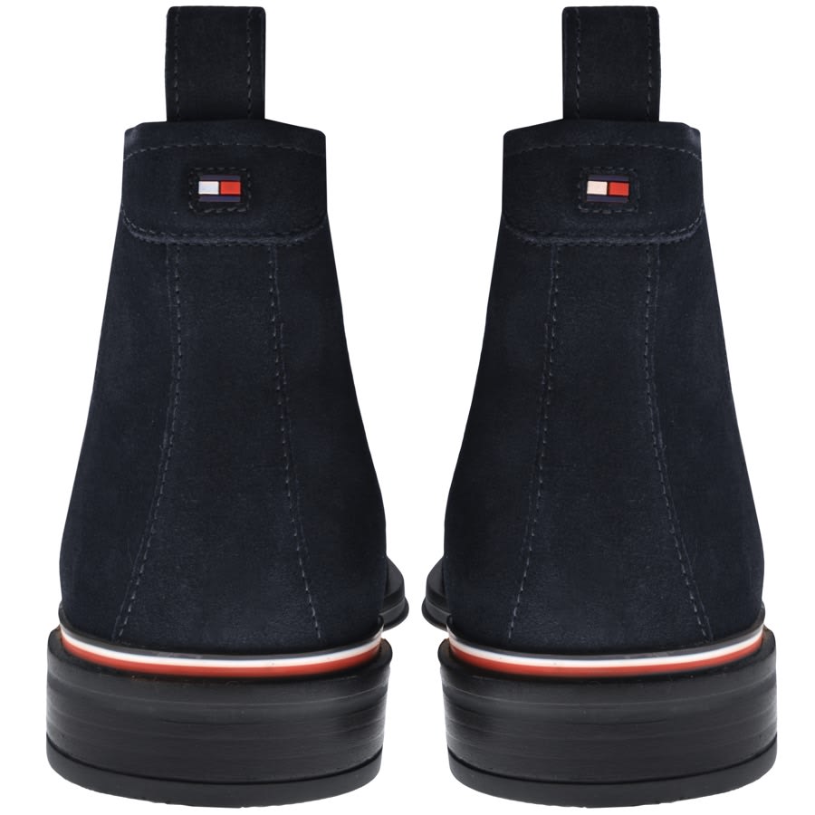 Image number 2 for Tommy Hilfiger Suede Chelsea Boots Navy