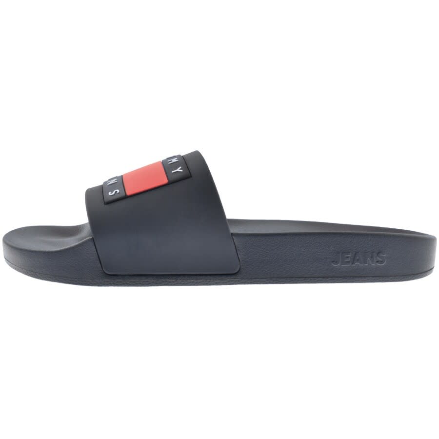 Image number 2 for Tommy Jeans Essential Logo Pool Sliders Navy