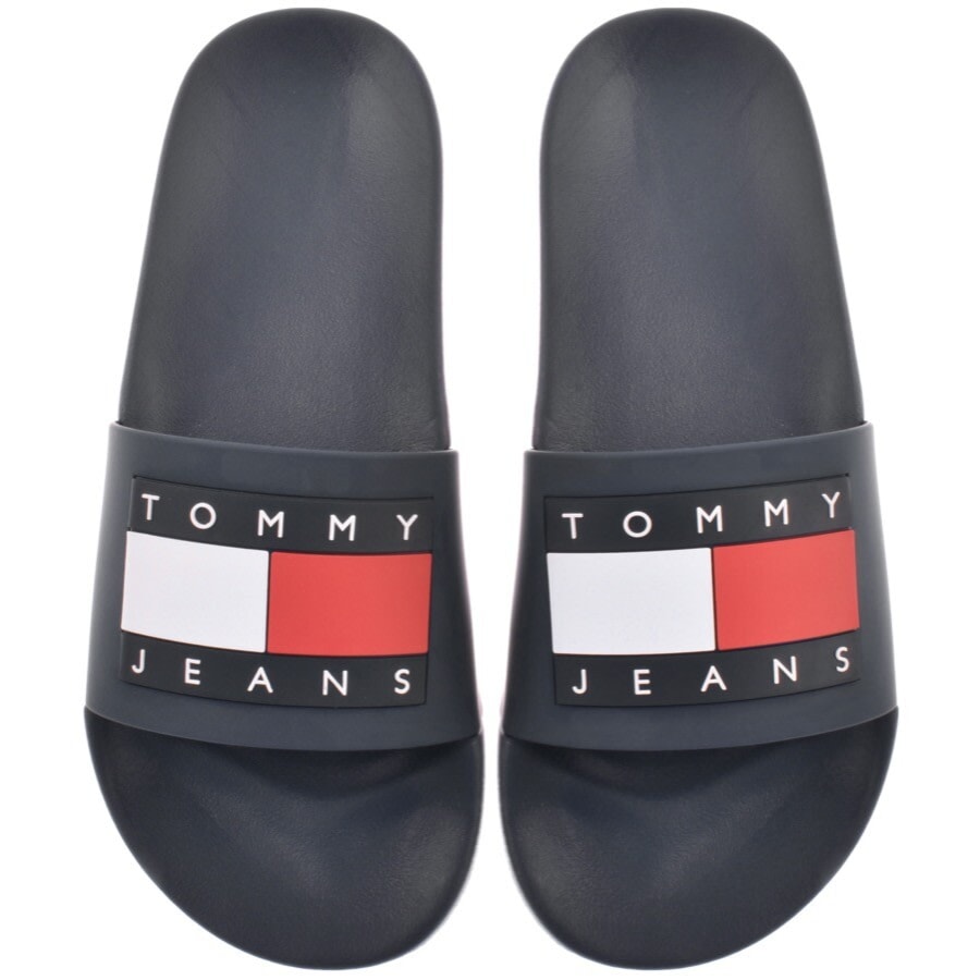 Image number 1 for Tommy Jeans Essential Logo Pool Sliders Navy