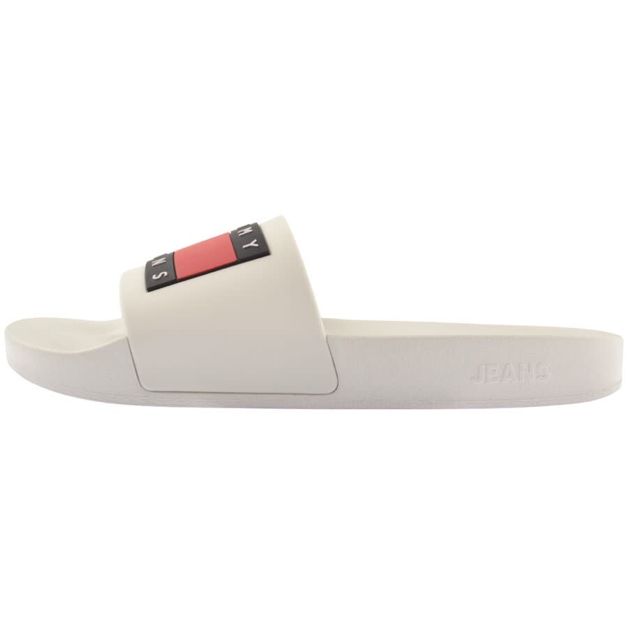 Image number 2 for Tommy Jeans Logo Pool Sliders White