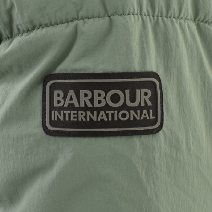 Image number 3 for Barbour International Auther Quilt Jacket Green