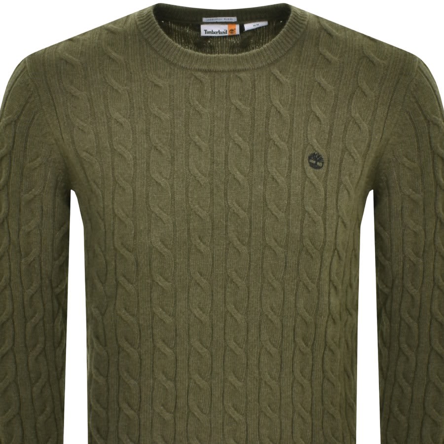 Image number 2 for Timberland Cable Knit Jumper Green