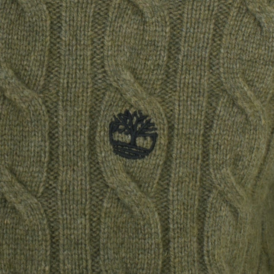 Image number 3 for Timberland Cable Knit Jumper Green