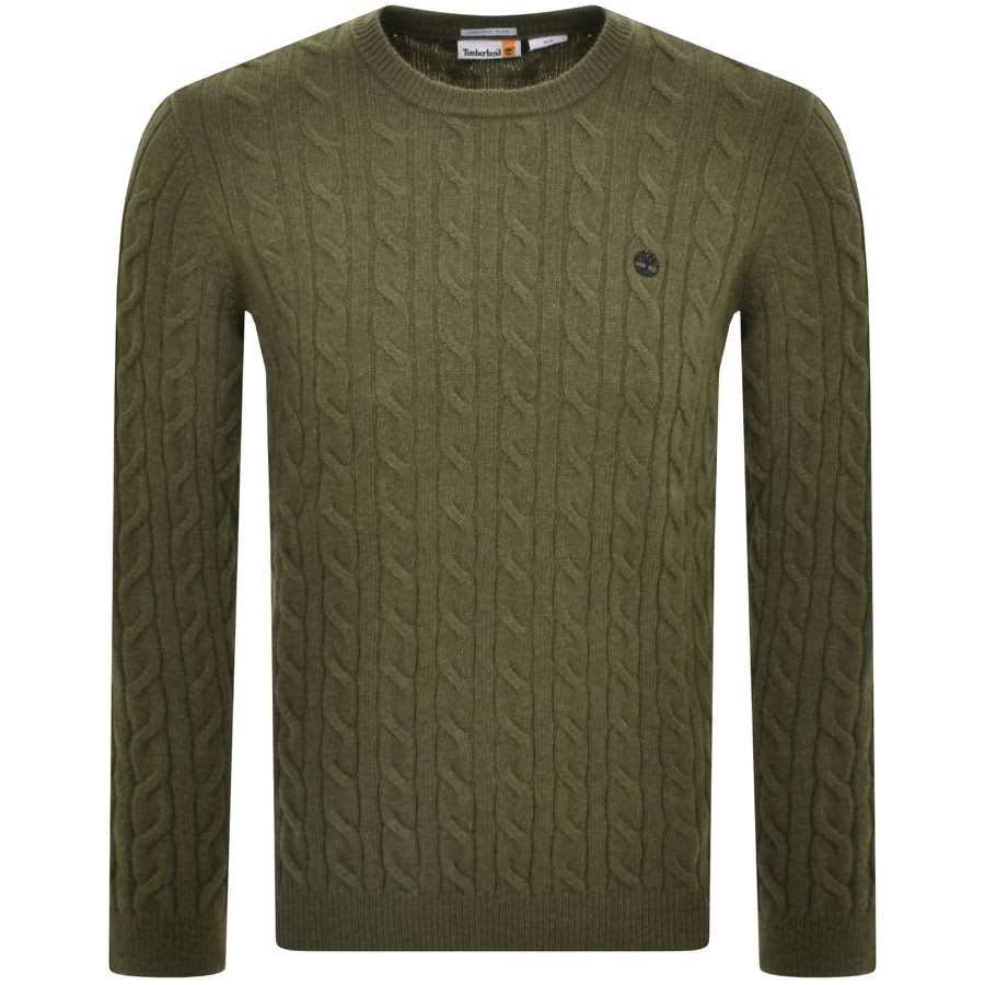 Image number 1 for Timberland Cable Knit Jumper Green