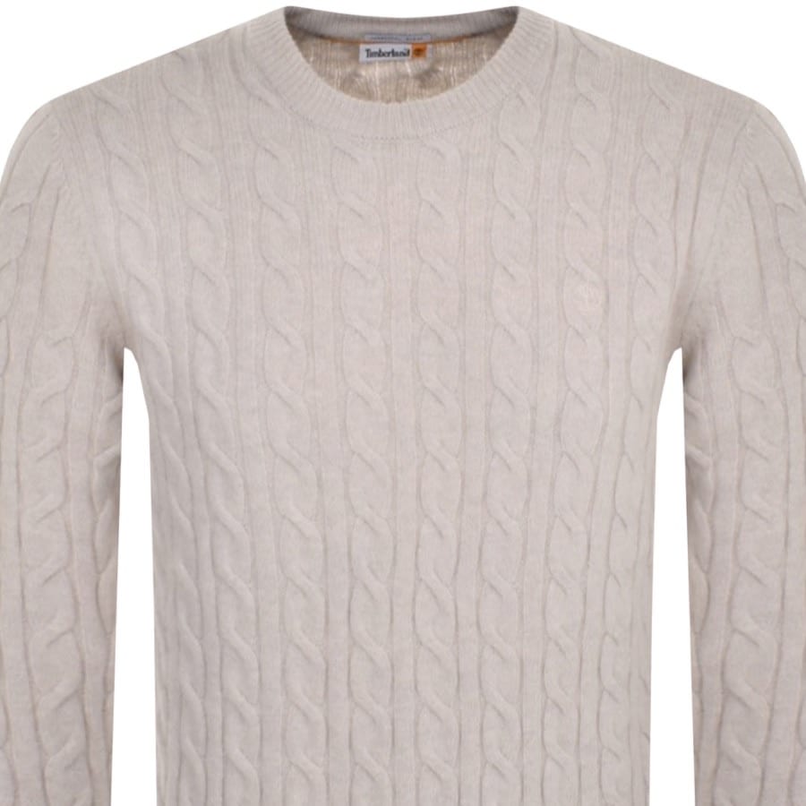 Image number 2 for Timberland Cable Knit Jumper Beige