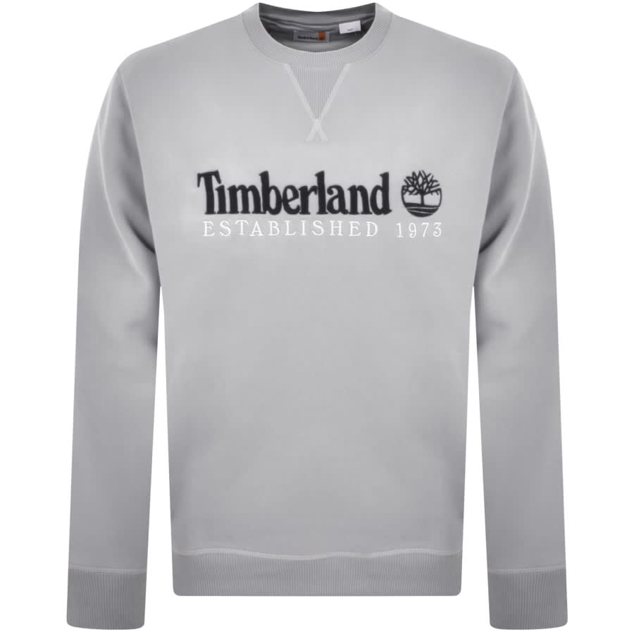 Image number 1 for Timberland Logo Crew Neck Sweatshirt Grey