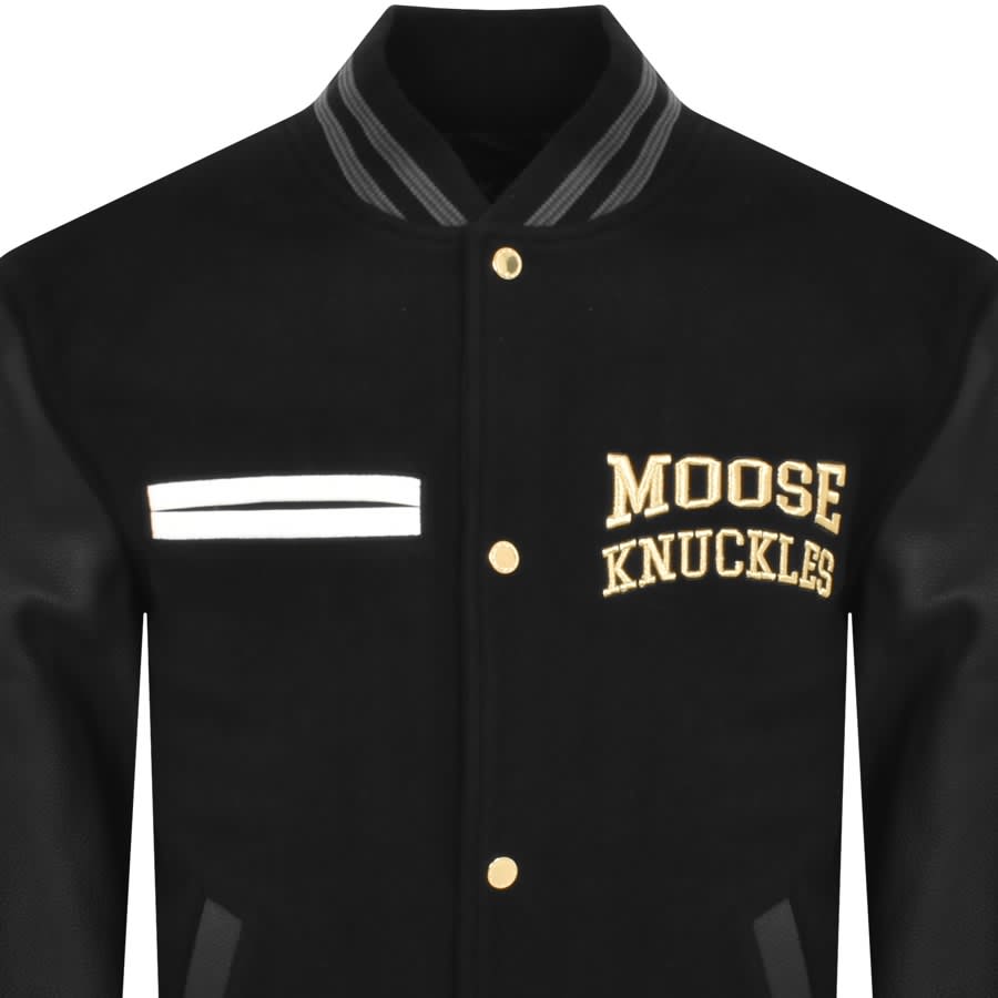 Image number 2 for Moose Knuckles Varsity Bomber Jacket Black