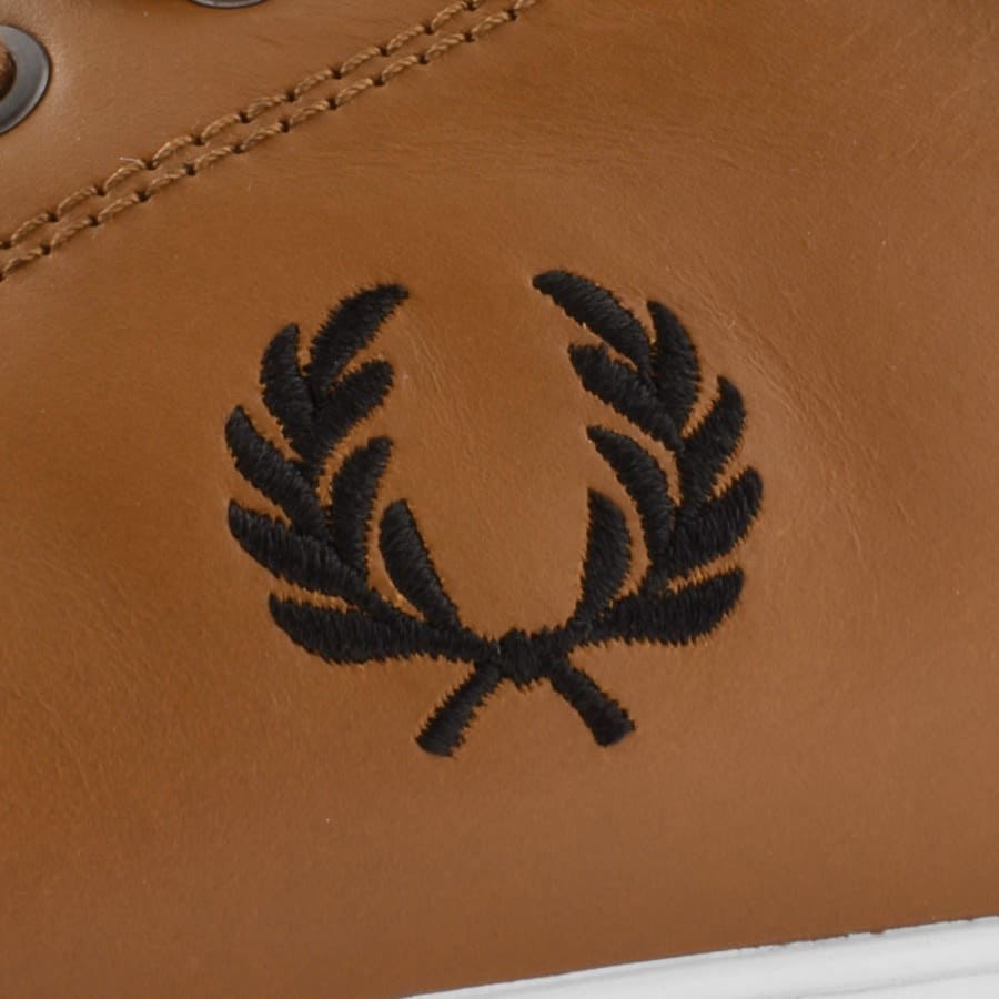 Image number 4 for Fred Perry Kingston Leather Trainers Brown