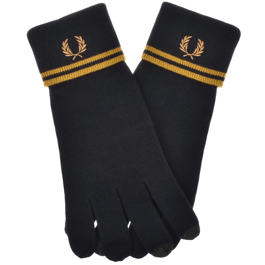 Image number 1 for Fred Perry Merino Wool Gloves Navy