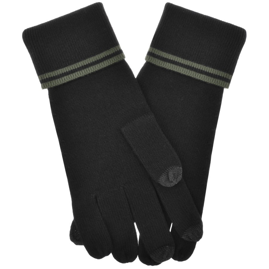 Image number 2 for Fred Perry Merino Wool Gloves Black
