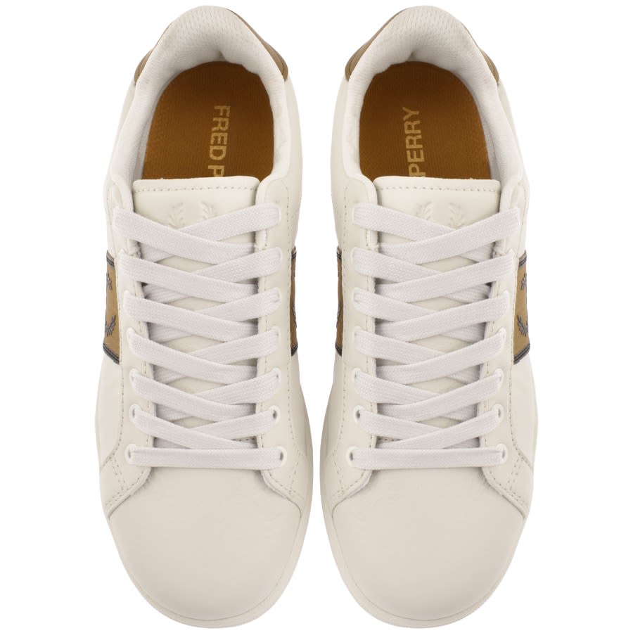 Image number 3 for Fred Perry B721 Leather Trainers White