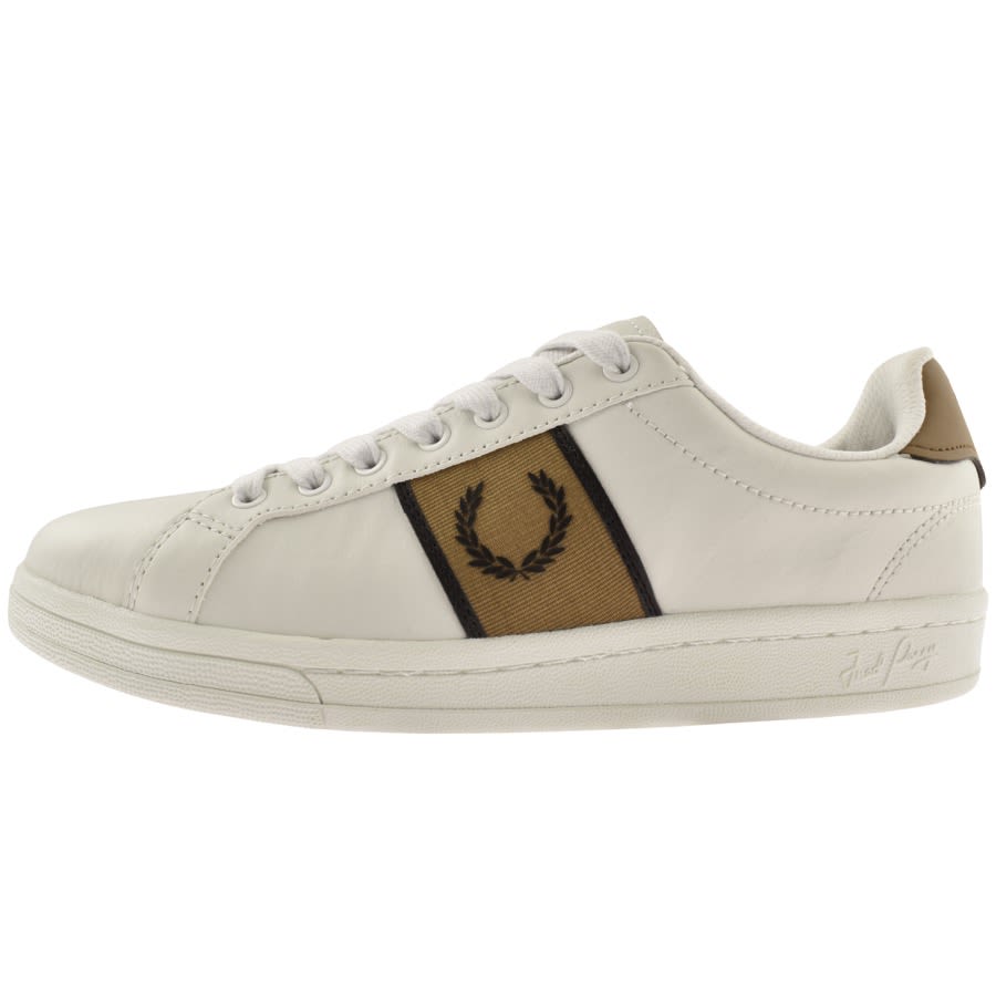 Image number 1 for Fred Perry B721 Leather Trainers White