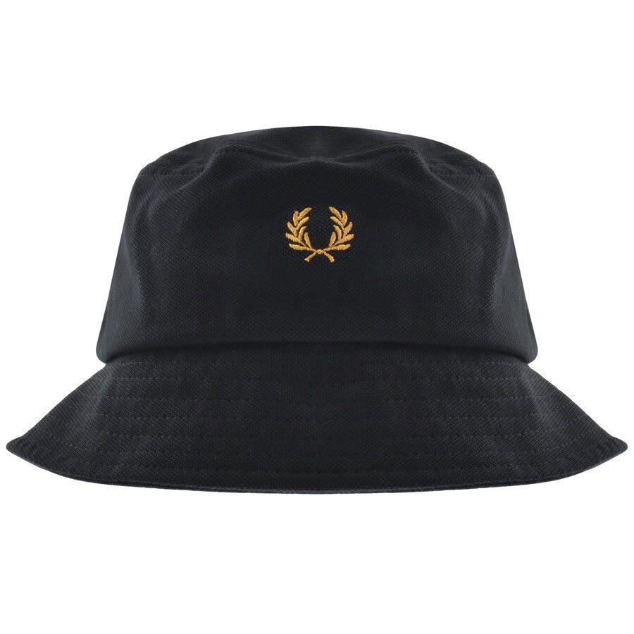 Image number 1 for Fred Perry Pique Bucket Hat Navy