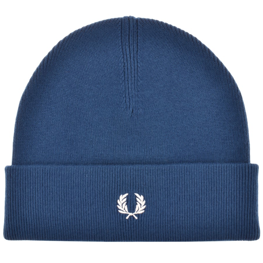 Image number 1 for Fred Perry Beanie Hat Blue