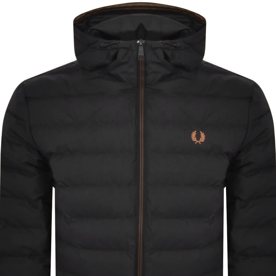 Image number 2 for Fred Perry Hooded Insulated Jacket Black
