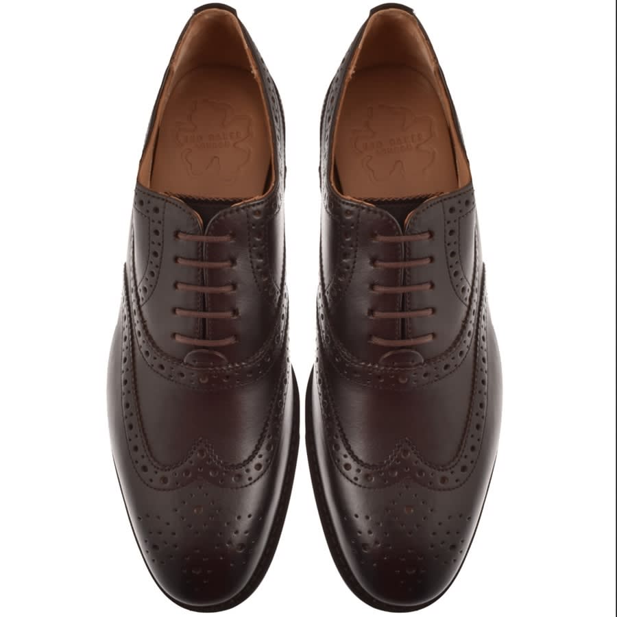 Image number 3 for Ted Baker AMAISS Brogues Shoes Brown