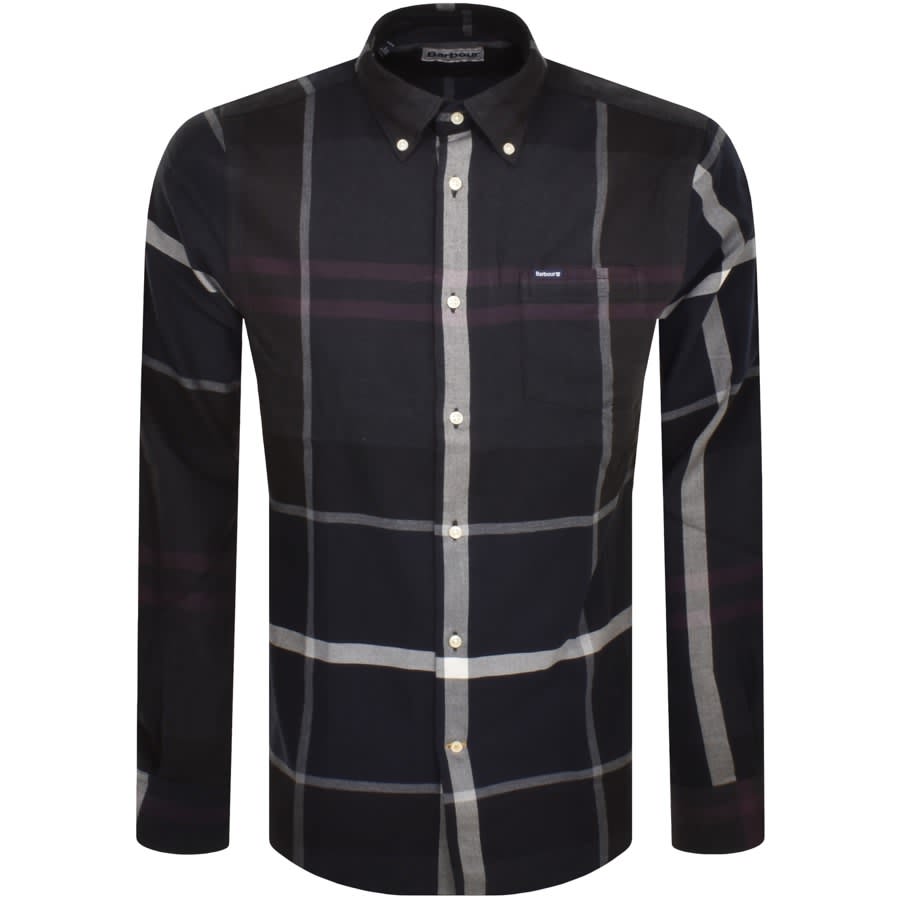 Image number 1 for Barbour Dunoon Check Long Sleeved Shirt Black
