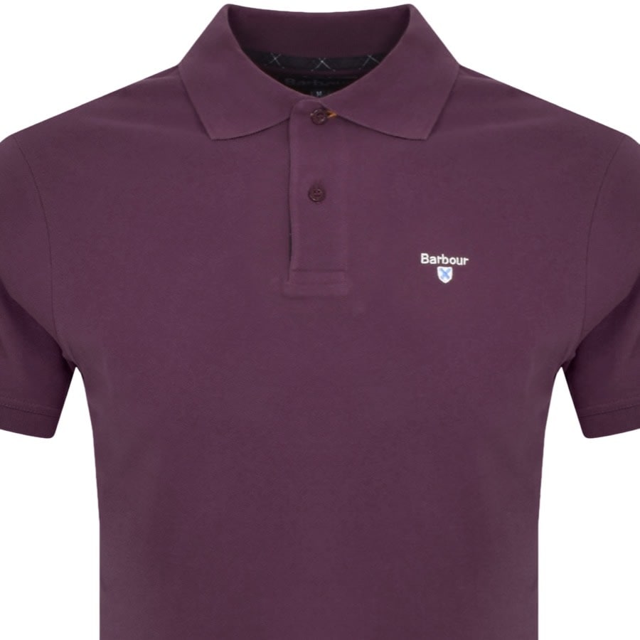 Image number 2 for Barbour Pique Polo T Shirt Purple