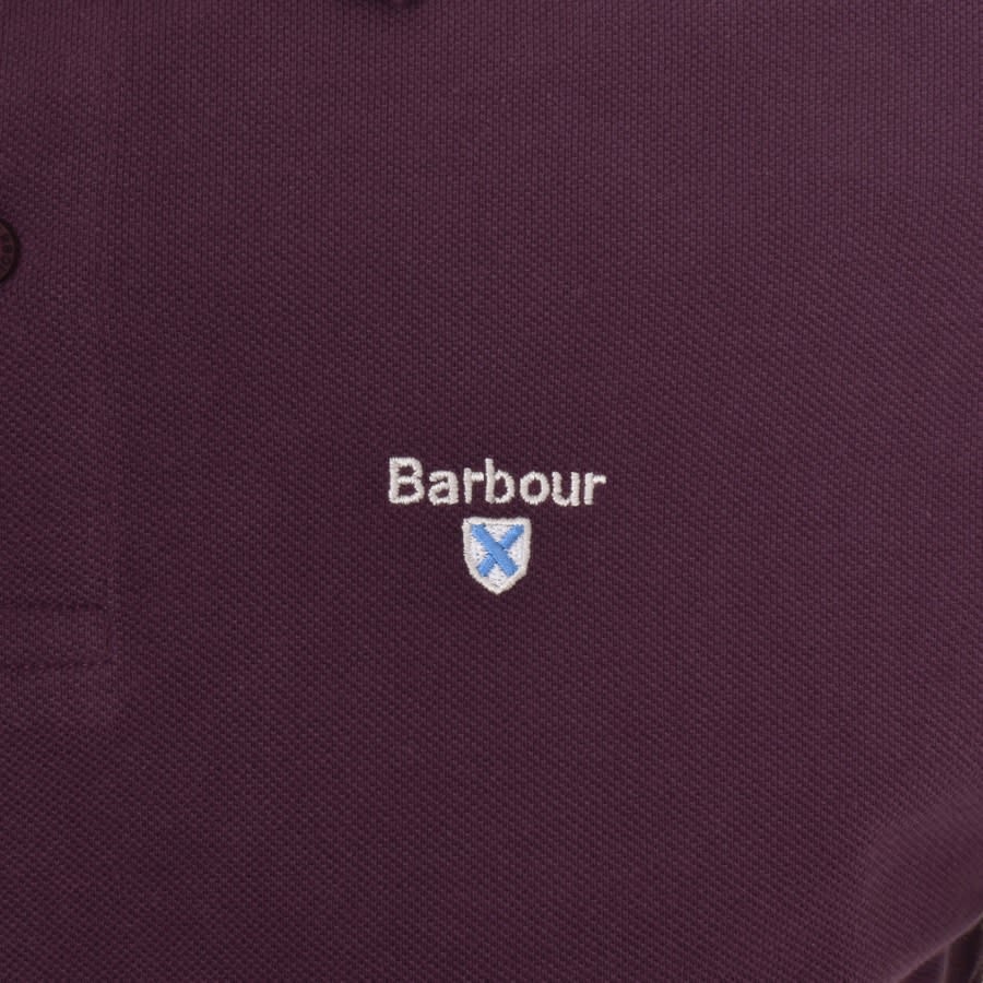 Image number 4 for Barbour Pique Polo T Shirt Purple