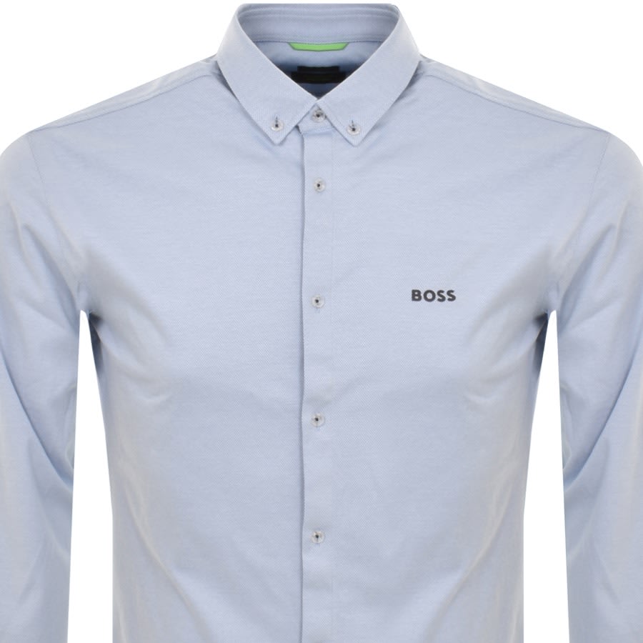 Image number 2 for BOSS Biado R Long Sleeved Shirt Blue
