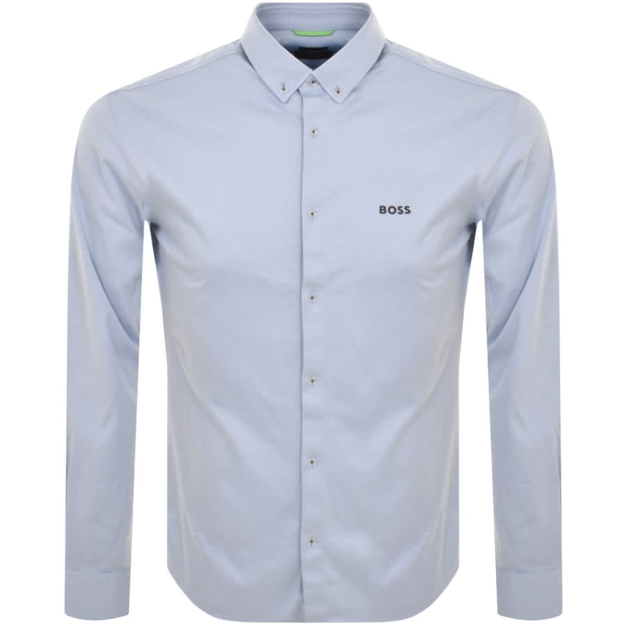 Image number 1 for BOSS Biado R Long Sleeved Shirt Blue
