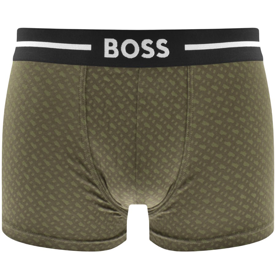 Image number 4 for BOSS Underwear Triple Pack Bold Trunks Green