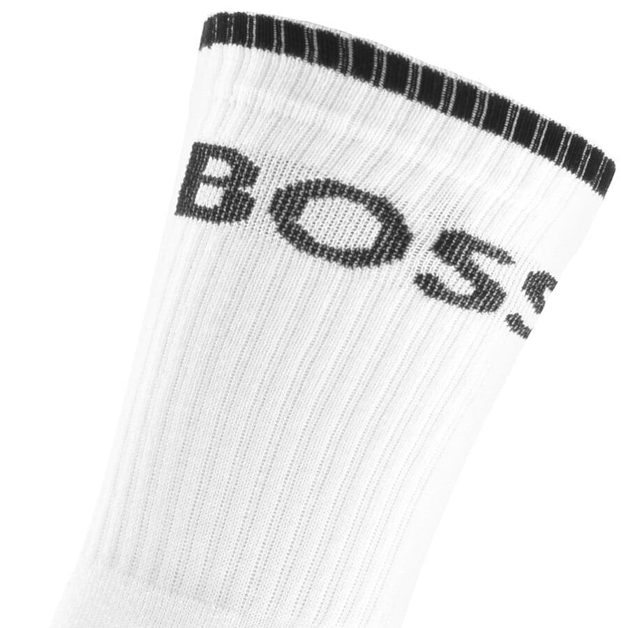 Image number 3 for BOSS Six Pack Crew Socks White