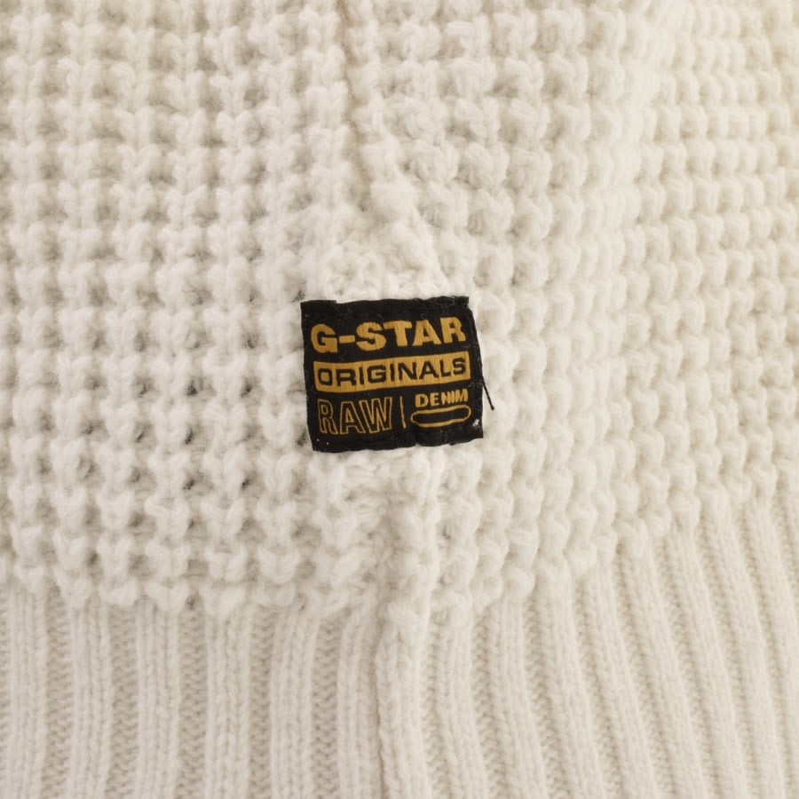 Image number 3 for G Star Raw Chunky Knit Jumper Cream