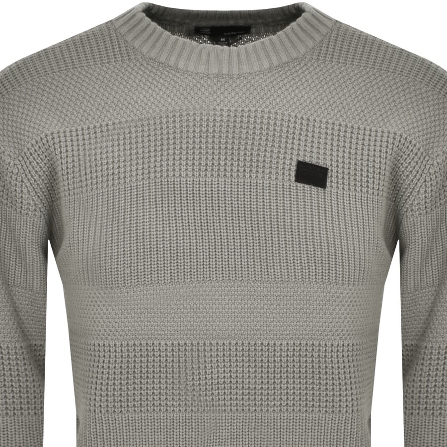 Image number 2 for G Star Raw Hori Structure Knit Jumper Grey