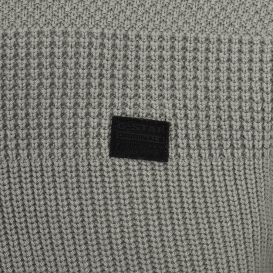 Image number 3 for G Star Raw Hori Structure Knit Jumper Grey