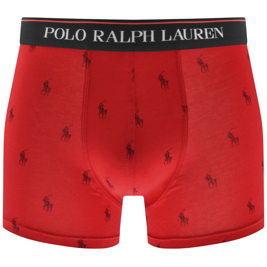 Image number 3 for Ralph Lauren Underwear 2 Pack Trunks Red