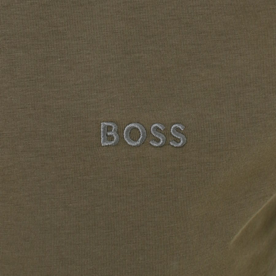 Image number 3 for BOSS Long Sleeve Hooded T Shirt Green