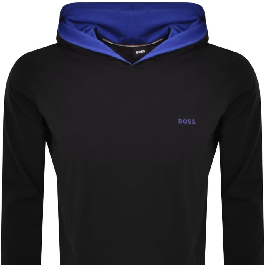 Image number 2 for BOSS Long Sleeve Hooded T Shirt Black