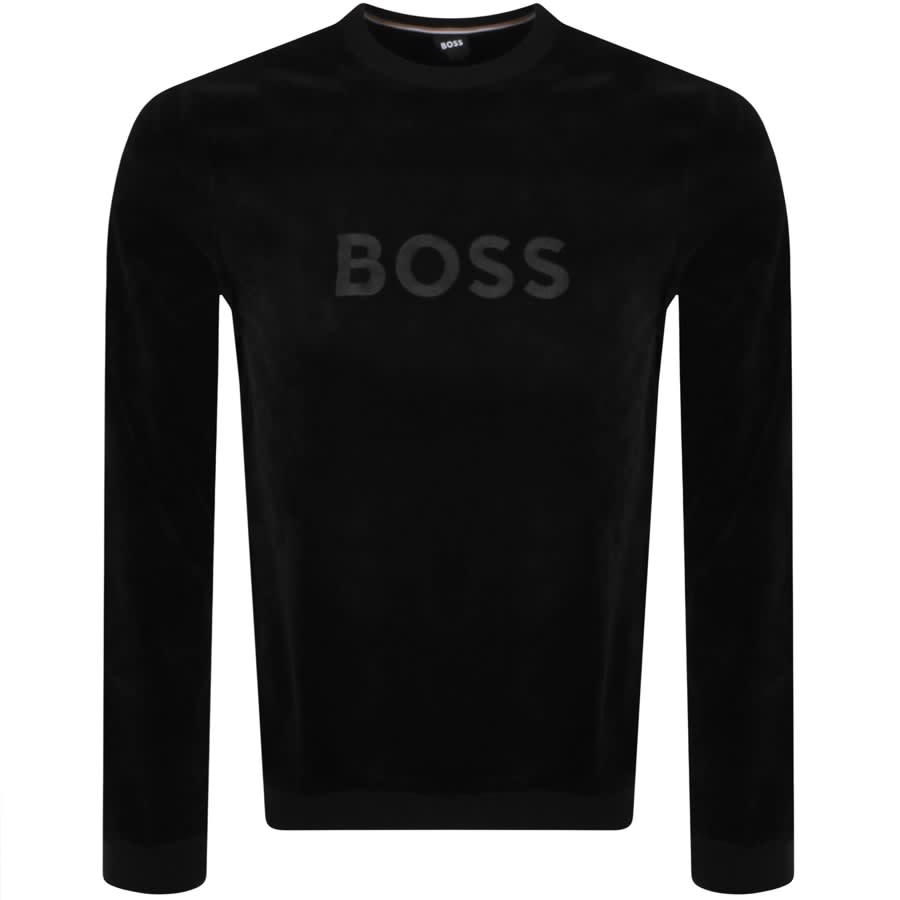 Image number 1 for BOSS Velour Sweatshirt Black