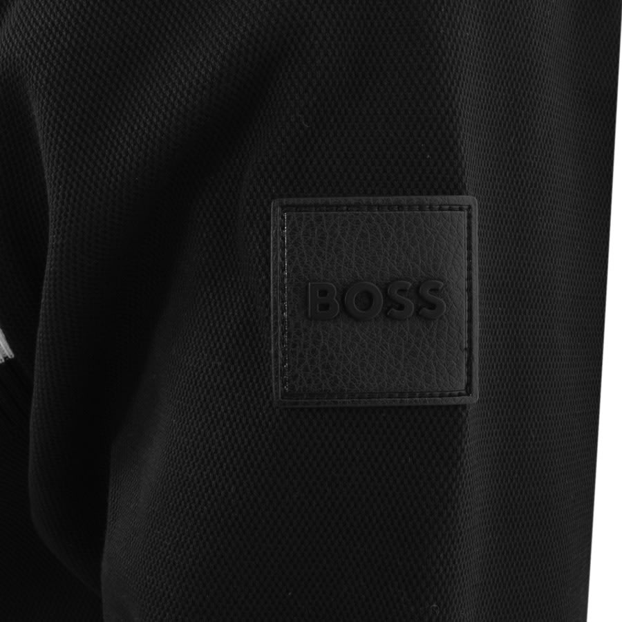 Image number 3 for BOSS Seeger 116 Mixed Media Hoodie Black