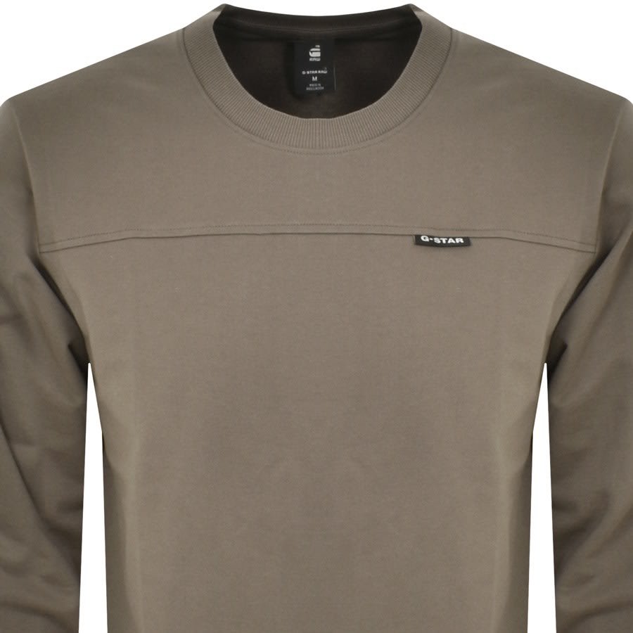 Image number 2 for G Star Raw Compact Terry Sweatshirt Brown