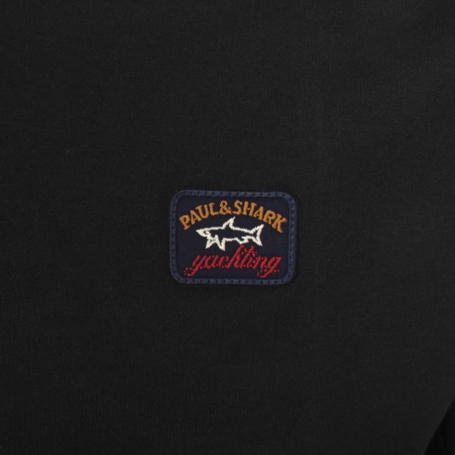 Image number 3 for Paul And Shark Long Sleeved Logo T Shirt Black