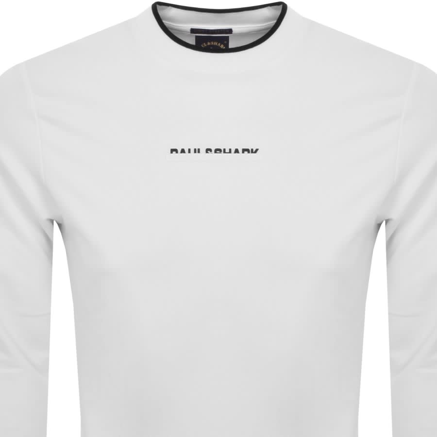 Image number 2 for Paul And Shark Logo Crew Neck Sweatshirt White