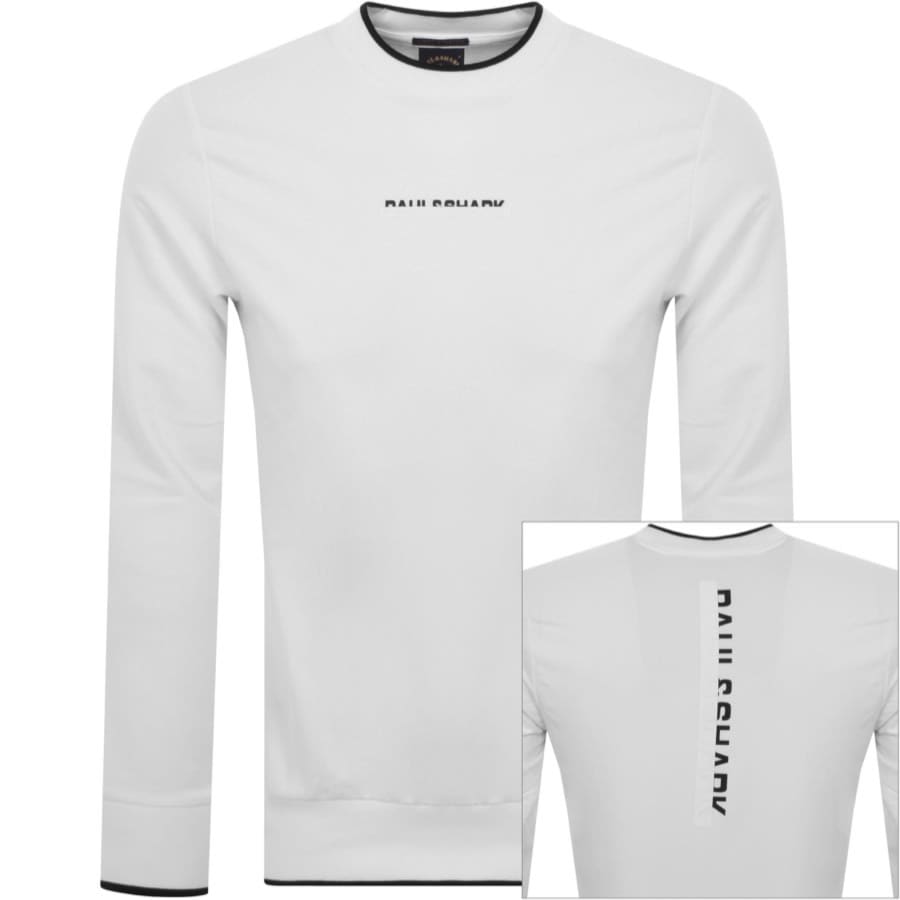 Image number 1 for Paul And Shark Logo Crew Neck Sweatshirt White