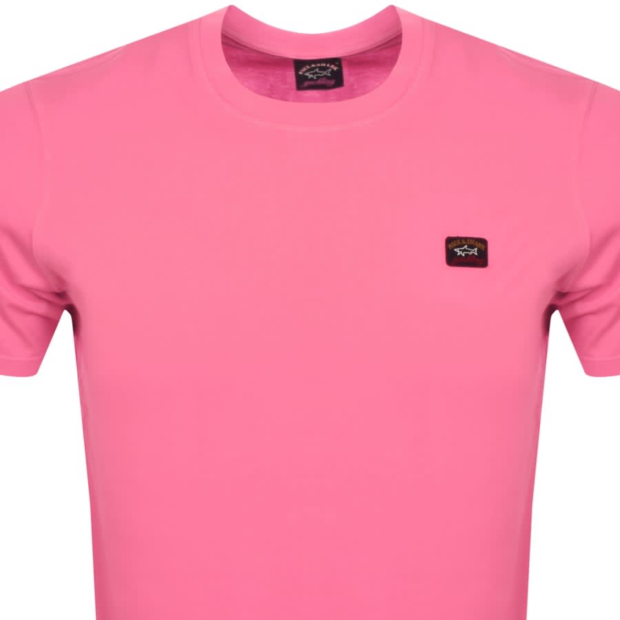 Image number 2 for Paul And Shark Short Sleeved Logo T Shirt Pink