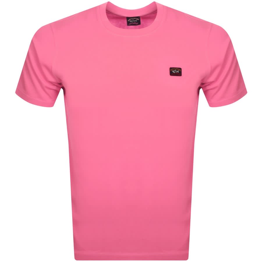 Image number 1 for Paul And Shark Short Sleeved Logo T Shirt Pink